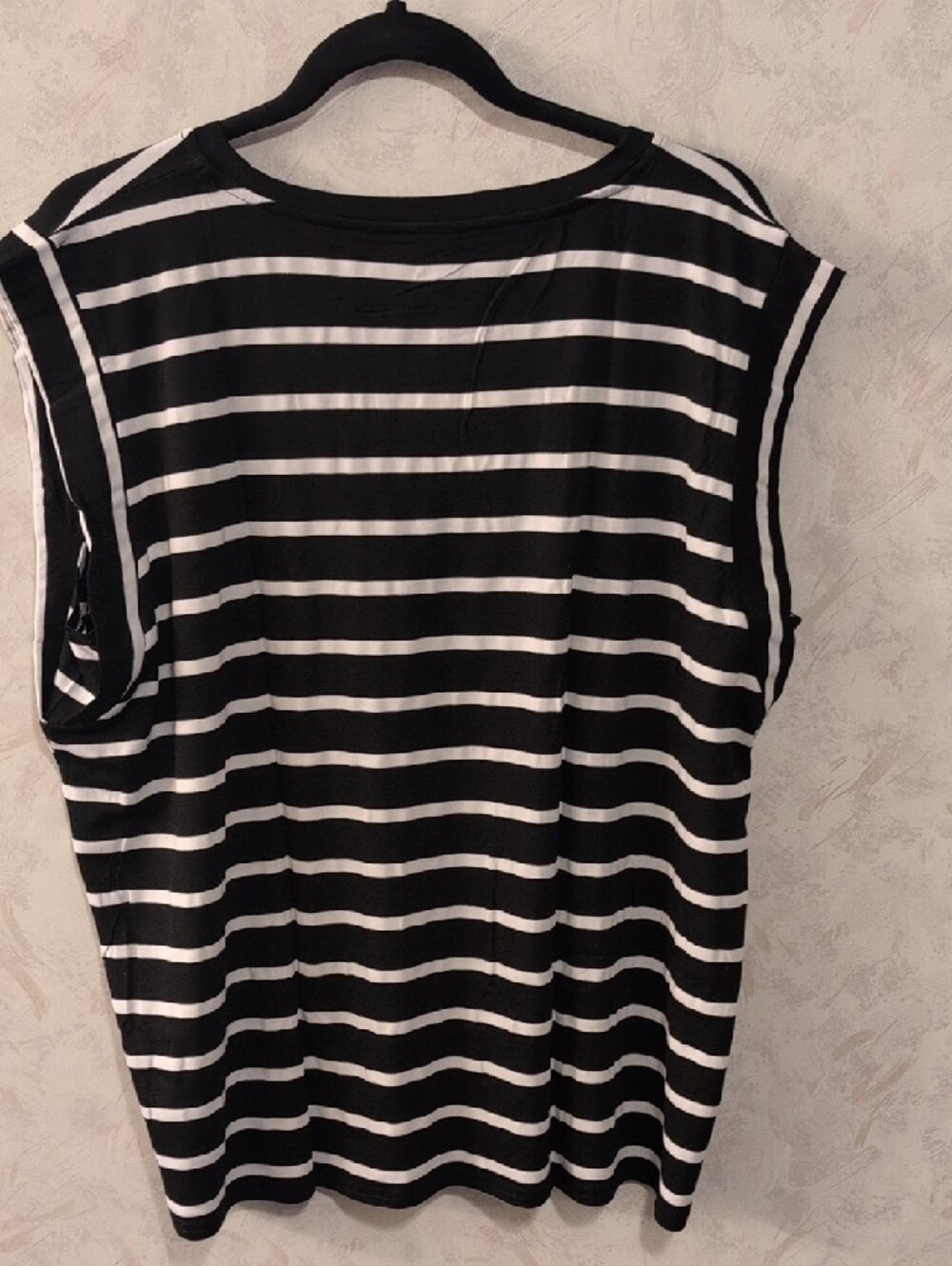 Sleeveless Black & White Striped Tank Top by A New Day - Picture 2 of 4